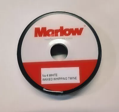Marlow No 4 Waxed Whipping Twine - White- 41m -134Ft  FREE DELIVERY Thread • £6.85