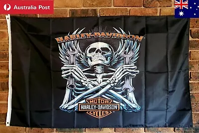 Harley Vintage Flag 150x90cm Softail Sportster Breakout Mancave Collectable 🏴‍ • $29.95