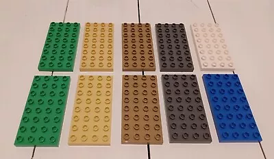 £12.99 • Buy 10 X Lego Duplo Base Boards  4 X 8 Studs (Green Blue Brown Grey Spares Plates)