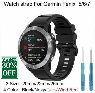 For Garmin Fenix Band Strap Band Replacement For 7/7s/7x 6/6s/6x 5/5x/5s Plus/3  • $9.99