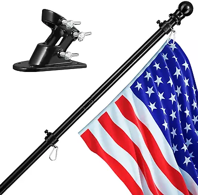 Flag Pole For House 5 FT Flagpole Kit American Flag With Pole • $18.99