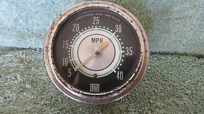 Vintage Stewart Warner Greenline Green Line Speedometer 813722 Marine Used • $78