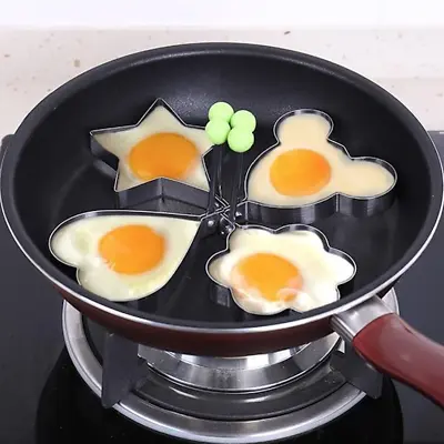 Stainless Steel Pancake Mould Mold Ring Cooking Fried Egg Shaper Kitchen Tool  • £2.99