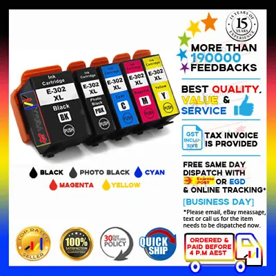 7x YYUDA NoN-OEM 302XL HY Ink Cartridges For Epson Expression Premium XP6000 • $64.82