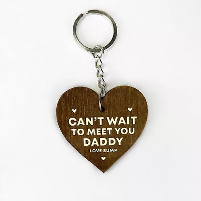Handmade Wood Keyring From Bump Gifts For Men Dad Daddy To Be Birthday • £3.49