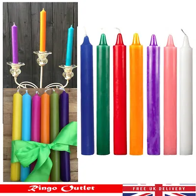 Colourful Christmas Dinner Candles Cheap Price Many Colours Pack Of 4 Scented • £3.79