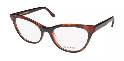 New Vera Wang V392 Eyeglass Frame Cat Eye Cb Full-rim Brown Plastic Womens • $29.95