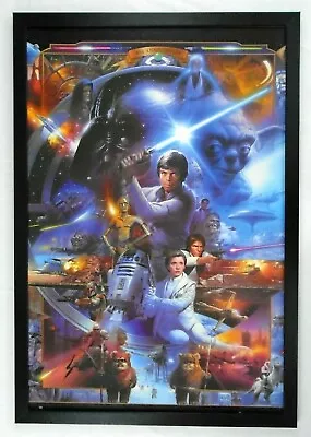 $225 • Buy Star Wars 30th Anniversary Lucas Films Tsuneo Sanda 1997 Textured Framed Print 