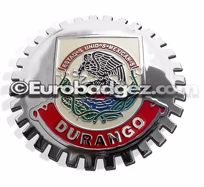 1- NEW Chrome Front Grill Badge Mexican Flag Spanish MEXICO MEDALLION DURANGO • $19.99