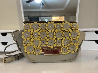 $69.99 • Buy Zac Zac Posen Mini Leather Crossbody Bag with Floral Embellishments