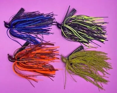 Custom Weedless 3/8 1/2oz Bass Fishing Jigs; Multi Color Skirts Flipping Jigs • $3.40