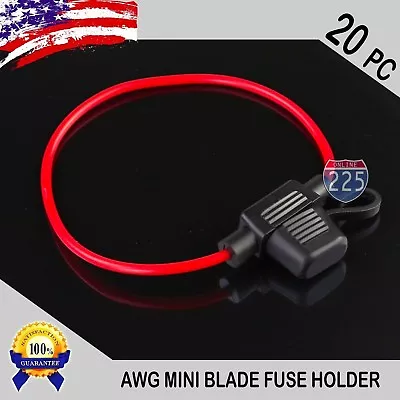 20 Pack 18 Gauge APM / ATM MINI Blade Inline Fuse Holder Car Truck Marine Boat • $19.50