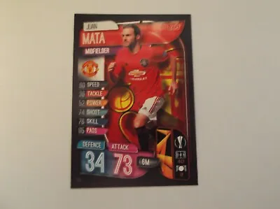 Match Attax 19/20  JUAN MATA  #102 Trading Card • £0.99