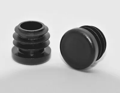 £2.43 • Buy 20mm Round End Caps Plastic Blanking Plugs Bungs Pipe Tube Inserts / Black