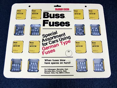 Vintage Buss Fuse No. 27 Counter Top Car Kit Display Card With Fuses & Envelope • $49.95