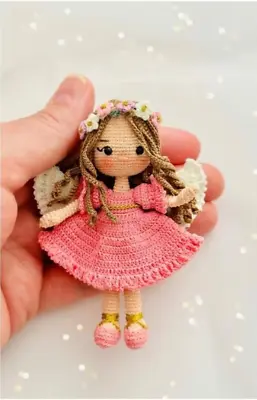 Crochet Pattern Paper Copy Miniature Flower Fairy Doll With Wings 4ply    88 • £3.99