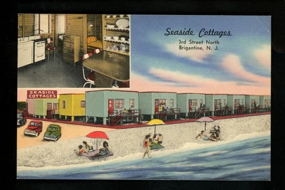 $9.99 • Buy Hotel Motel Postcard New Jersey NJ Brigantine Ideal Ocean Front Vacation Cottage