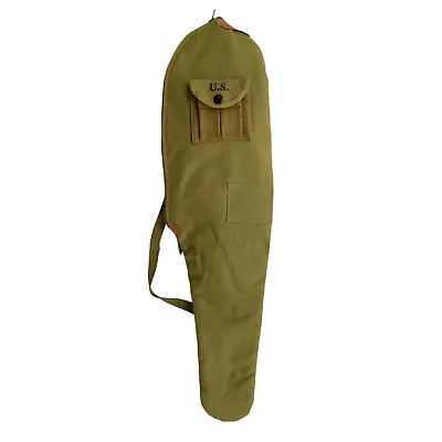 WW2 M1 CARBINE FLEECE LINED CANVAS CASE WITH CARRY STRAP Marked • $41.84