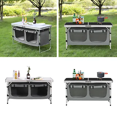 £54.99 • Buy Outdoor Portable Camping Table With Storage Bag Folding Picnic Party Garden BBQ