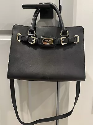 Michael Kors Hamilton Black Leather Satchel! Msrp $298 • $55