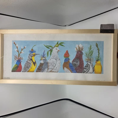 $400 • Buy Melissa Shirley Vicki Sawyer  Peace  Hand Painted Needlepoint Canvas 17.5x6 