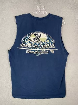 Vintage Hawaiian Legends Tank Top Mens Large Blue Sleeveless Longboard Surf Wear • $15