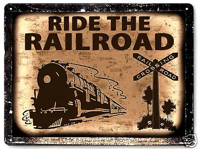 TRAIN Railroad Locomotive METAL SIGN Collectible Vintage Style Kids Wall Art 087 • $19.55