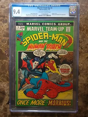 Marvel Team-Up #3 CGC 9.4 1972 Spider-Man Human Torch Morbius • $269.99