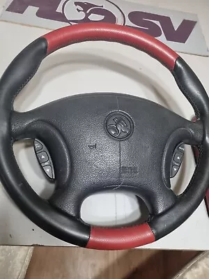 $800 • Buy Genuine HOLDEN VT VX WH Red & Black Leather Steering Wheel Hsv Monaro Clubsport 