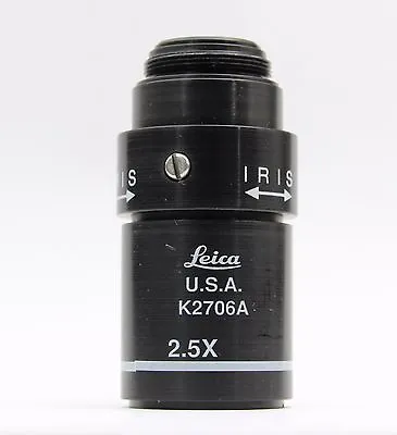 $129.99 • Buy Leica 2.5x 0.0625 ∞/- Plan Achro IRIS Macro Microscope Objective RMS K2706A
