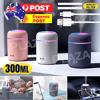 Portable USB Mini Led Humidifier Car Air Purifier Aroma Diffuser Cool Mist Home • $12.95