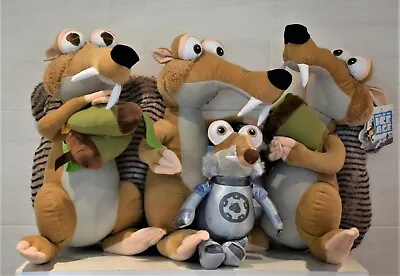 SOFT TOY LARGE Or SMALL ICE AGE 4 SCRAT WITH NUT SQUIRREL 40 Cm / 28 Cm TALL • $112.16