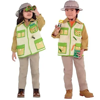 Child Jungle Explorer Costume Boys Girls Safari Fancy Dress Book Week Zoo Keeper • £13.48