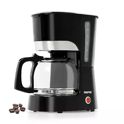 Filter Coffee Maker Machine Instant Anti-Drip 12 Cups 800W 1.5L Jug Geepas  • £24.99