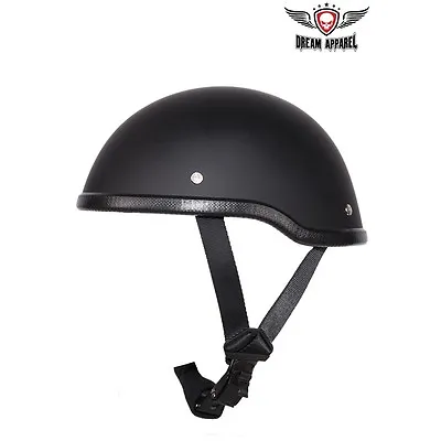 $40 • Buy Low Profile Harley Motorcycle Skull Cap Flat Black Helmet Sizes S,M,L,XL,2XL