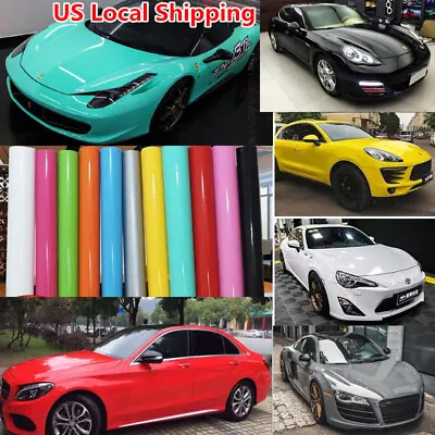 Car Glossy Gloss Vinyl For Whole Vehicle Wrap Graphics Film Bubble Free 3 Layers • $184.79