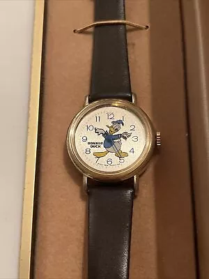 Donald Duck Birthday Commemorative Edition Watch Bradley Disney Leather Manual • $175