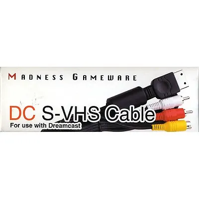 Sega Dreamcast S-VHS Cable For The   Dreamcast   NEW   Madness Gameware   • $6.99