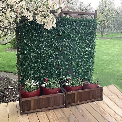 Anti-corrosion Wooden Garden Planter Box Raised Flowerpot Trellis Climbing Stand • £39.91