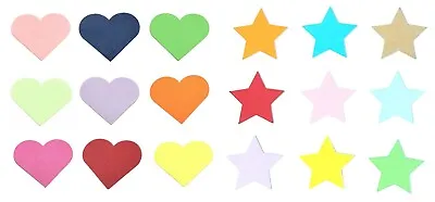 Heart Star Shape Paper Card Making Craft Embellishment Art Scrapbooking Tag • £14.99