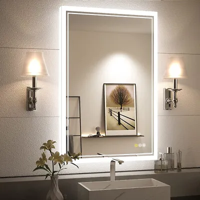 LED Mirror Lighted Bathroom Mirror Backlit Vanity Mirror Anti-Fog Memorize Touch • $139.94