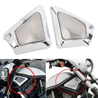 $31.98 • Buy 2pcs Airbox Frame Neck Side Air Intake Covers Chrome For Harley Night Rod V-Rod