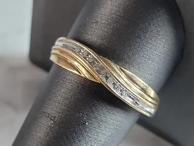 Mens Vintage Estate 10k Yellow Gold Diamond Ring 2.8g #E7081 • $225