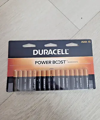 FACTORY SEALED GENUINE 16 Duracell Powerboost AAA Batteries • $11.50