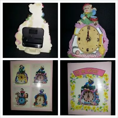 Vintage Style Hand Painted Gong Teddy Bear Drummer Clock Timepiece Nursery Clock • $4.99