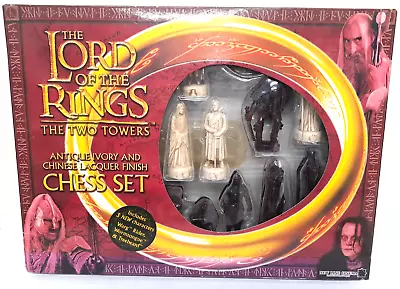 Lord Of The Rings Two Towers Antique Ivory & Chinese Lacquer Finish Chess Set • £49.49