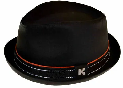 Kenny K. Upturn Diamond Crown Pork Pie Fedora 100% Cotton Black • $17.99