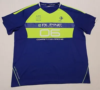 RLX 67 Ralph Lauren Shirt Size XXL Division 6 Racing Alpine Technology Blue • $21.99
