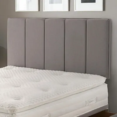 Linen Upholstered Vertical Panel Fabric 26  Wall Or Divan Bed Headboard • £47.95