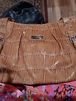 John Romain Vintage Brown Gold Zipper Lg. Bag Women’s Purse EUC • $35.98